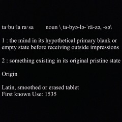 Tabula Rasa