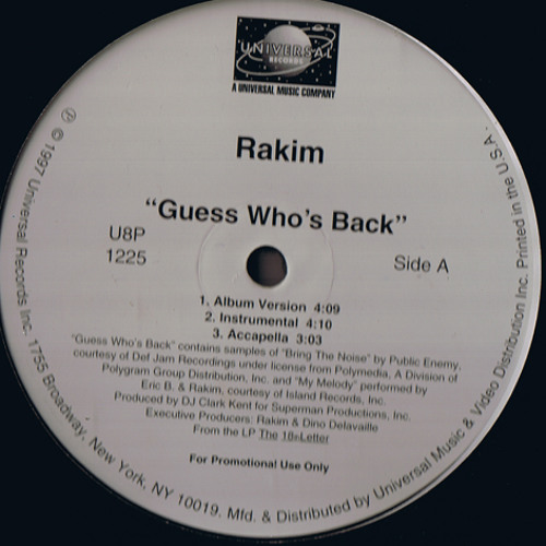 Stream Guess Who's Back - Rakim by PsychoFreakshow | Listen free on SoundCloud