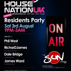 HouseNationUK Podcast - RicharDJames LIVE @ The Sun Lounge Derby, August 2013