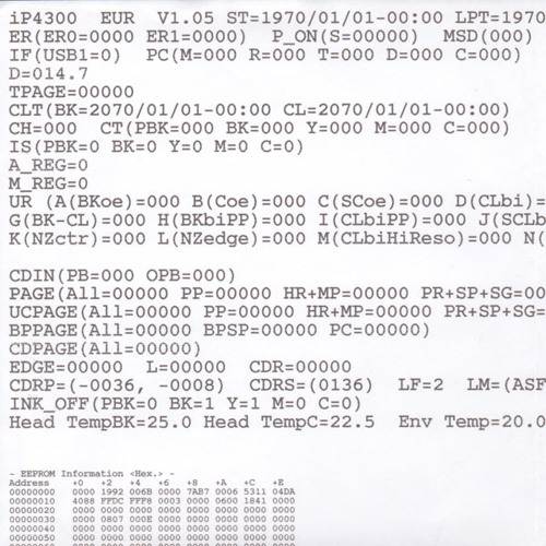 EEPROM Information <Hex.> (BK-CL)