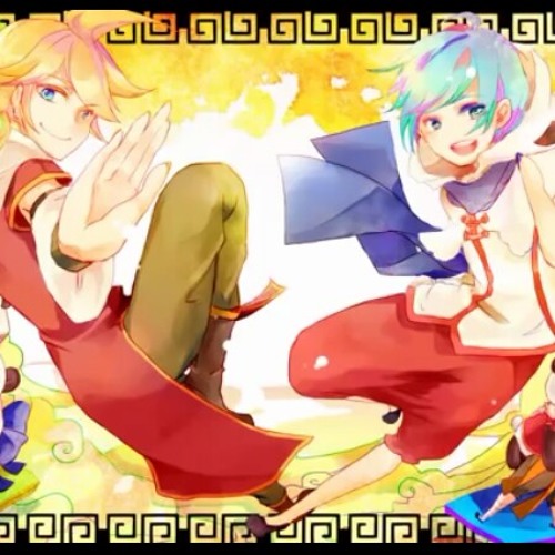 Len kagmine and KAITO-1,2 fanclub-(vocaloid)