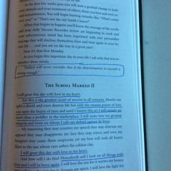 The Scroll Marked II by Og Mandino "I will greet this day with love..."