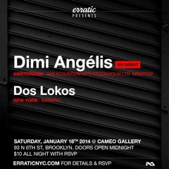 Dimi Angélis at Erratic * Cameo Gallery NYC (18-01-14)