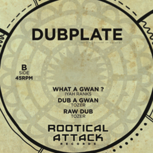 Iyah Ranks - WHAT A GWAN ? / DUB A GWAN / RAW DUB (TOZER) RAR DUBPLATE
