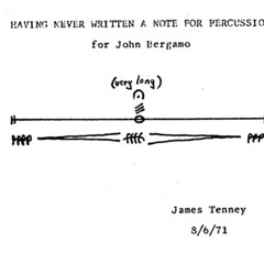 Having Never Written a Note for Percussion - James Tenney
