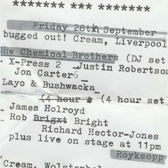 Justin Robertson @ Bugged Out (28th September 2001)