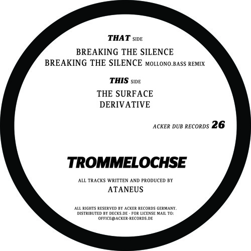 AckerDub026 "ATANEUS" Breaking the Silence - Trommelochse EP - Snippet