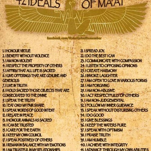 Stream The 42 Ideals Of Ma At 42 Negative Confessions By Hailemah Timeless I Listen Online Stream The 42 Ideals Of Ma At 42 Negative Confessions By Hailemah Timeless I Listen Online