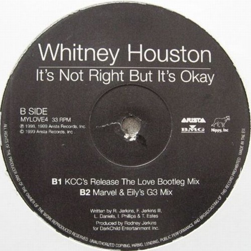 ホイットニー・ヒューストン　It's Not Right～ 　REMIX集 CD Whitney Houston – It's Not Right But It's Okay (The Dance