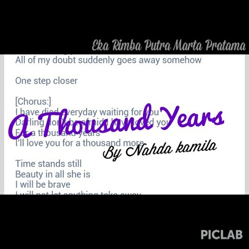 ( Cover A Thousand Years ) by Nahda Kamila