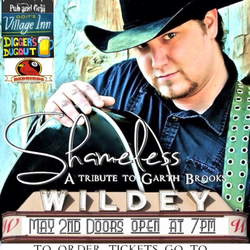 (Shameless A Tribute to Garth Brooks) May 2 at The Wildey Theatre