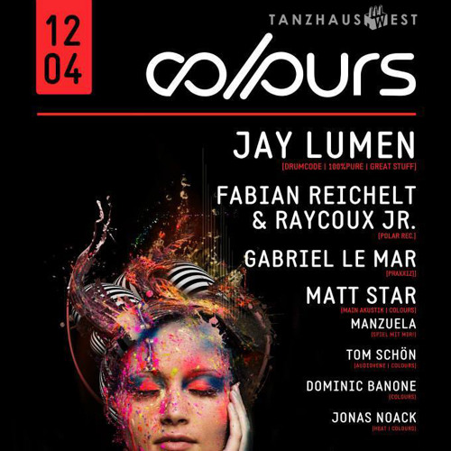 Jay Lumen live at Tanzhaus West Frankfurt Germany (Colours Night) 12 april 2014