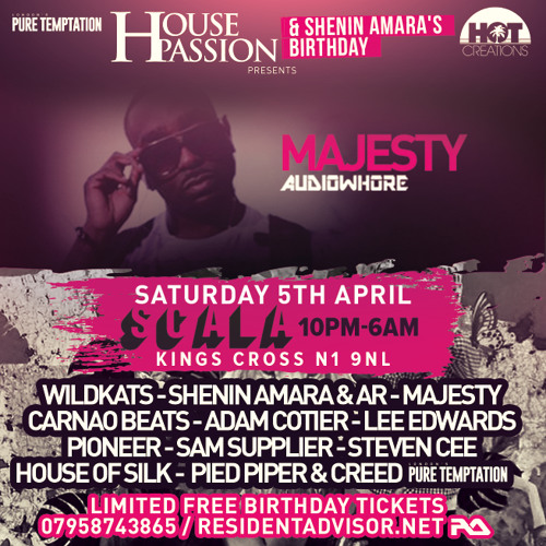 Majesty Live @ From House Passion 5th April @ Scala