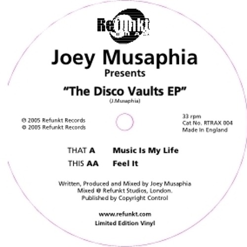 Joey Musaphia - Music Is My Life (The Disco Vaults EP)