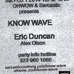 Eric Duncan DJ Recording from Sarcastic Disco / Know-Wave party Los Angeles 1st Feb. 2014