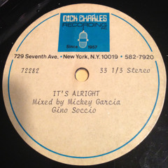 GINO SOCCIO It's Alright (Mickey Garcia 1982 Remix Dick Charles Recording) Metal Plate