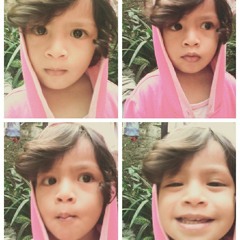 Hafsoh 2 tahun cicak2 didinding at Bogor, west java, indonesia