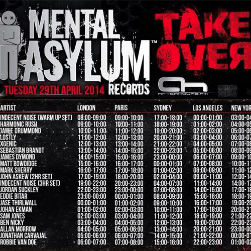 Allan Morrow - Mental Asylum Day Ah.fm - Guest Mix