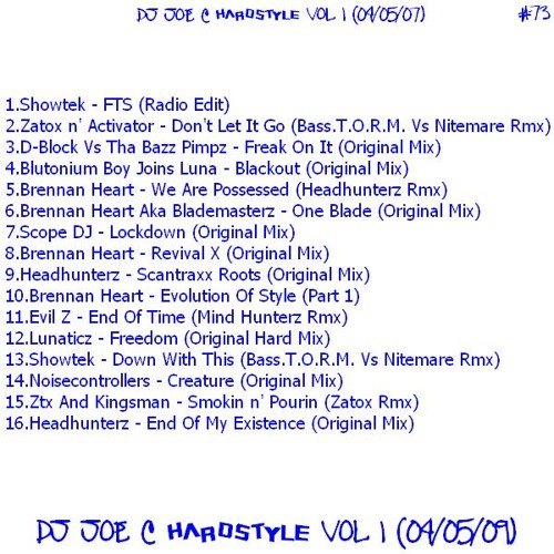 73.Dj Joe Craig - Hardstyle Vol 1 (04.05.07)