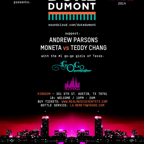 Andrew Parsons Opening for Duke Dumont 04-12-2014