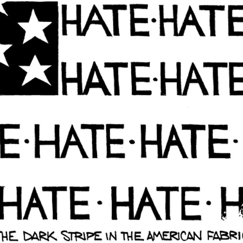 I hate men. Flag of hate.