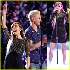 Christina Grimmie And Adam Levine- Somebody That I Used To Know- (The Voice Performance)