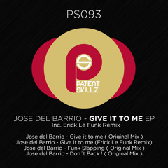 Jose del Barrio - Give it to me (Original Mix) PS093 played by Richie Hawtin