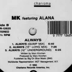 Always (12&quot; Underground) - MK featuring Alana