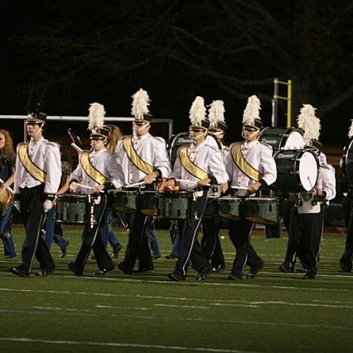 Marching band  at Central Bucks West High School Band With Local Birds Chirping