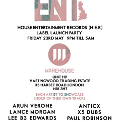 Arun Verone Live @ H.E.R Label Party - Warehouse LDN 23/05/14 #HouseENT