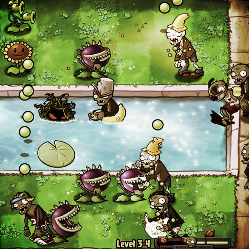 plays Plants Vs Zombies