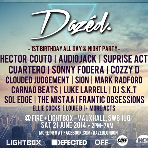 Dazed 1st birthday mixed by Sol Edge & Luke Larrell