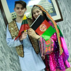 Sergey (Lithuanian boy) & Nadia (Russian Girl) - Pashto song