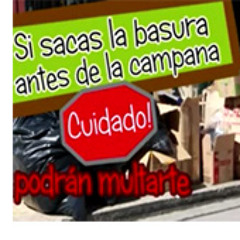sí sacas la basura antes de la campana, pueden multarte.