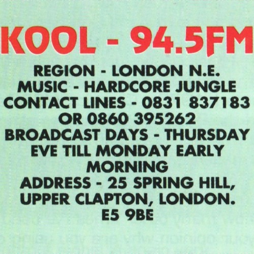 Feel Free - Kool FM 94.5 - 7th January 1994