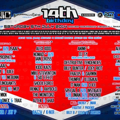 Thumpa Bionic 14th Birthday Motion Bristol 05.07.14 Promotional Mix