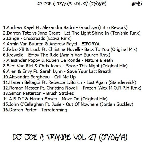 345.Dj Joe Craig - Trance Vol 27 (09.06.14)