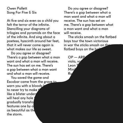 Owen Pallett - "Song For Five & Six" (DJ Rashad + DJ Spinn Remix)