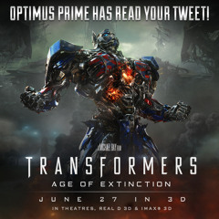 #OptimusTweet - I am Optimus Prime, and I approve this message.
