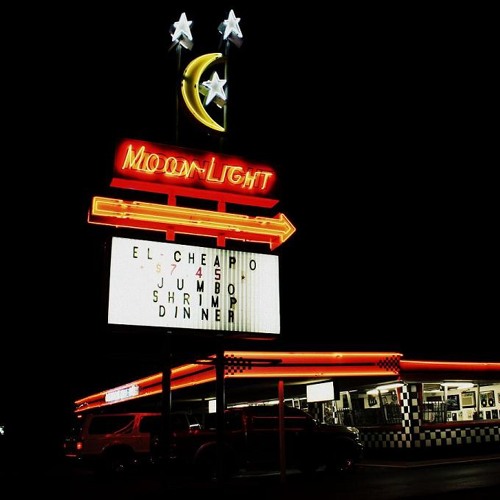 The moon is low in the sky tonight