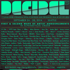 Decibel Festival 2014 2nd Wave Artists