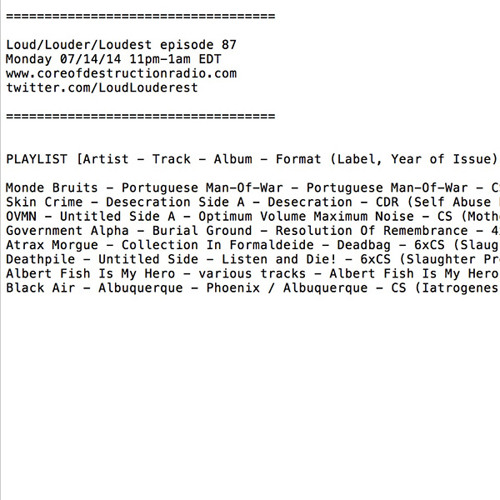 Loud Louder Loudest Episode 87 071414