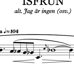Isfrun alt. Jag är ingen (osv.) - for Flute and Glockenspiel