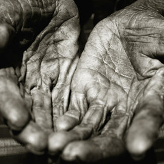 Weathered hands