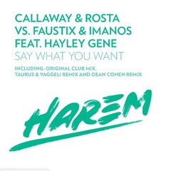 Callaway & Rosta Vs. Faustix & Imanos Ft. Hayley Gene - Say What You Want (Dean Cohen Remix)