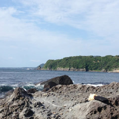 The roar of sea at Inatori coast on july 28, 2014.