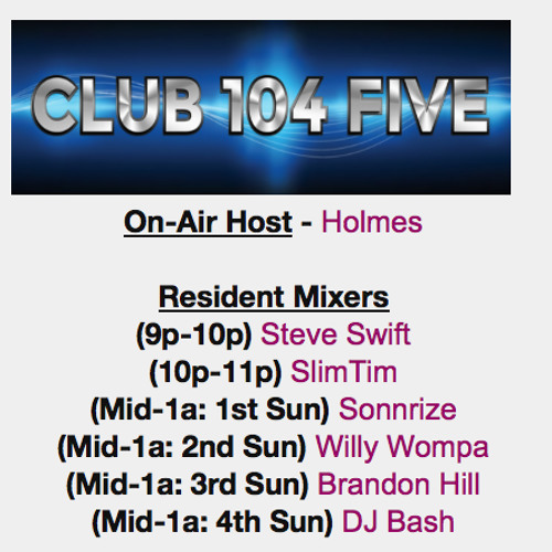 Club104Five Radio Show July 27th Part 1