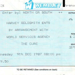 The Cure - 'The Kiss' Wembley Arena, London 9th December 1987