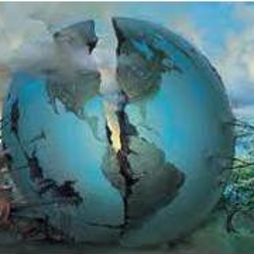 Mundo Destrozado Impresión Artística De Paisaje De Fantasía: