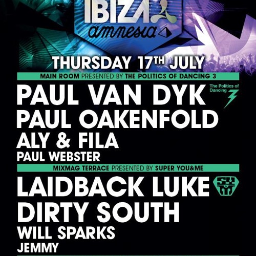 Paul Oakenfold - Cream at Amensia, Ibiza - 17.07.2014